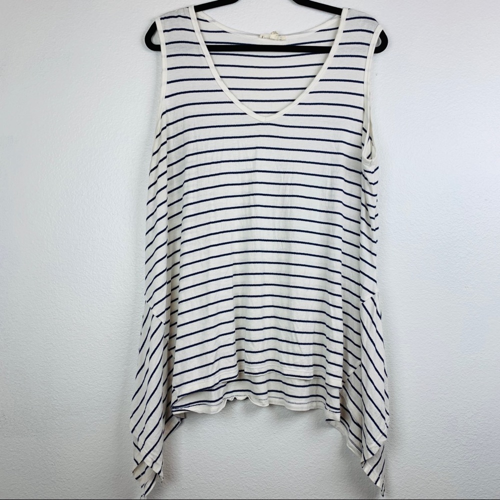 Jane and Delancey Plus Size Stripped Summer Shirt